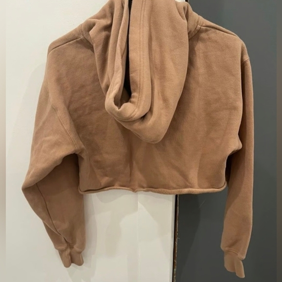 ARITZIA TnA The Perfect Crop Hoodie Light  Rhinestone Bedazzled - Picture 6 of 8